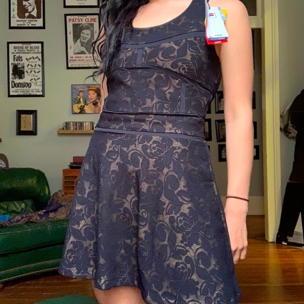 Black lace Fila Tennis Dress